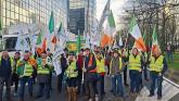 Limerick IFA flag waved proudly at huge farmer protest in Brussels