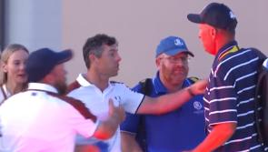 Shane Lowry steps in to pull Rory McIlroy away from Ryder Cup row with US team member