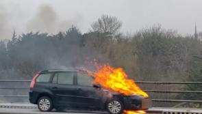 M50 motorway now cleared after car went on fire 