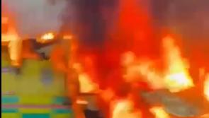 Ambulance bursts into flames after transferring patients in Limerick
