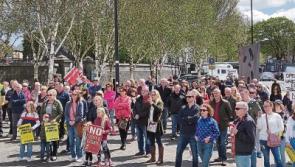 WATCH: Hundreds join Limerick protest over hospital overcrowding crisis