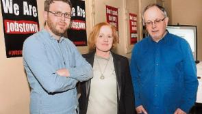 Solidarity supporters stand together as AAA rebrands at Limerick launch