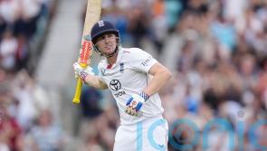 Harry Brook century before dramatic dismissal takes England in sight of win