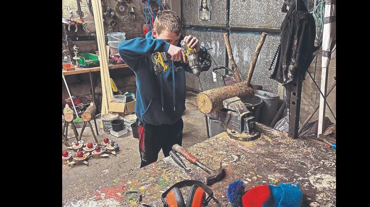 Kind-hearted duo welcome two new arrivals to their wooden reindeer herd!