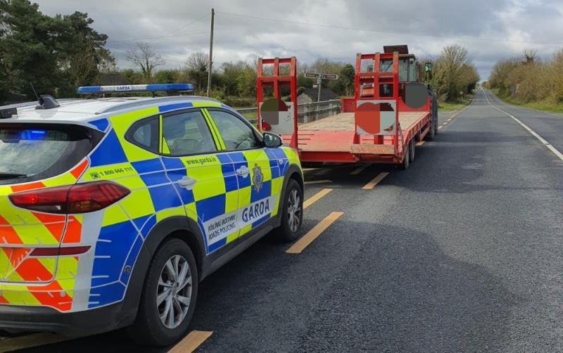 Tractor seized from young driver suspected of several motor offences
