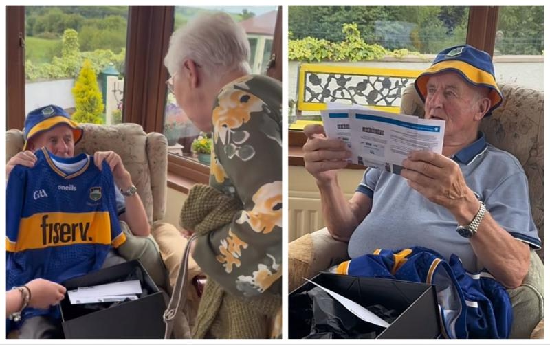 WATCH: Special moment Irish grandad left speechless by surprise All-Ireland final tickets