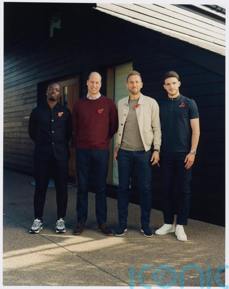 Prince of Wales speaks with England stars about football and mental health