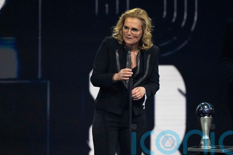 England&rsquo;s Sarina Wiegman and Mary Earps celebrate success at Best FIFA Awards