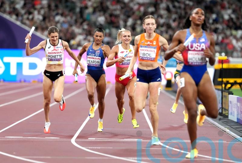 Great Britain miss out on mixed relay medal but sprinters make world semi-finals