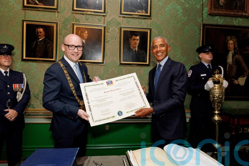 Barack Obama accepts Freedom of the City of Dublin &lsquo;with deep humility&rsquo;